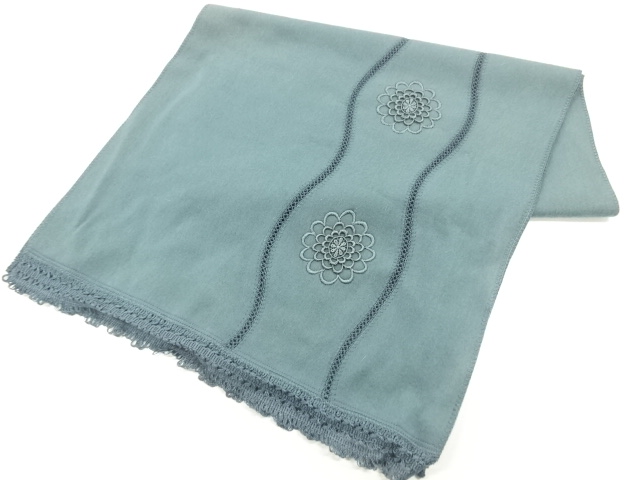 JAPANESE SHAWL / EMBROIDERY / FLOWER TATEWAKU PATTERN
